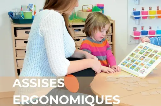 Assises ergonomiques pour le personnel de crèche, confort et soutien adaptés aux professionnels