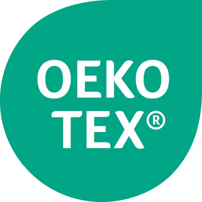 Logo du label OEKO-TEX certifiant des textiles sans substances nocives