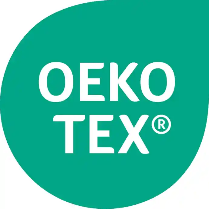 Logo du label OEKO-TEX certifiant des textiles sans substances nocives