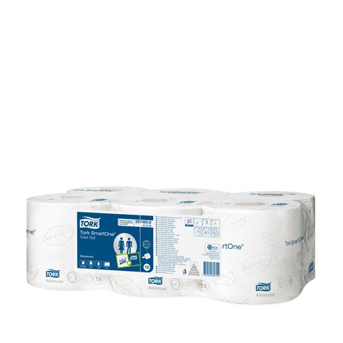 Papier hygiénique double épaisseur blanc, lot de 6 rouleaux