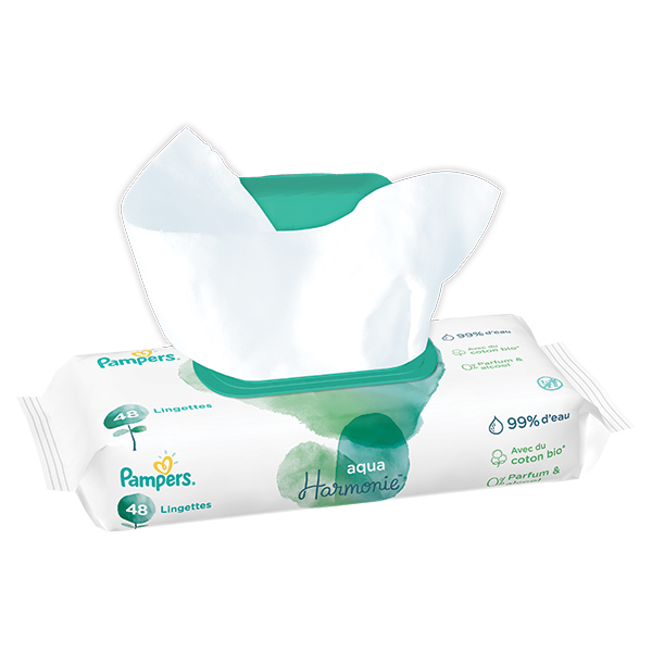 Lingettes Pampers Aqua Harmonie, 14 x 48 lingettes