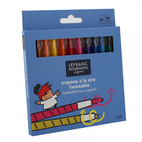 Crayons de couleur premium Lefranc Bourgeois TWIST - Lot de 12