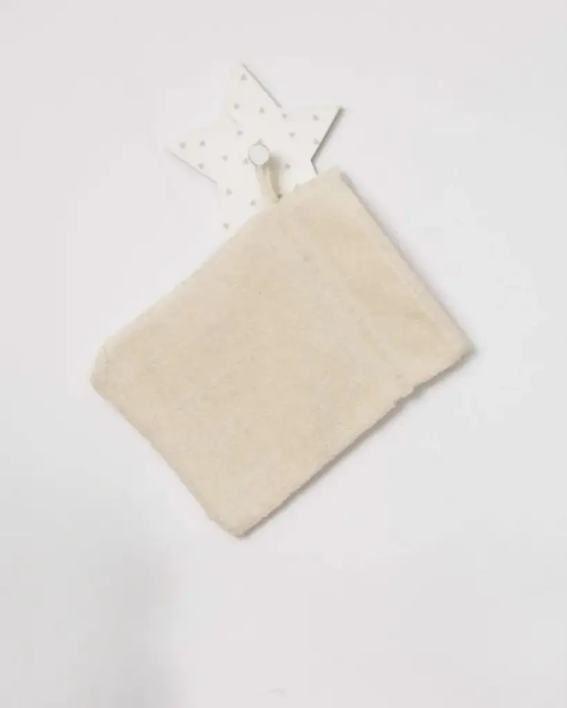 [1673] Lot de 12 gants de toilette en coton bio, couleur naturelle