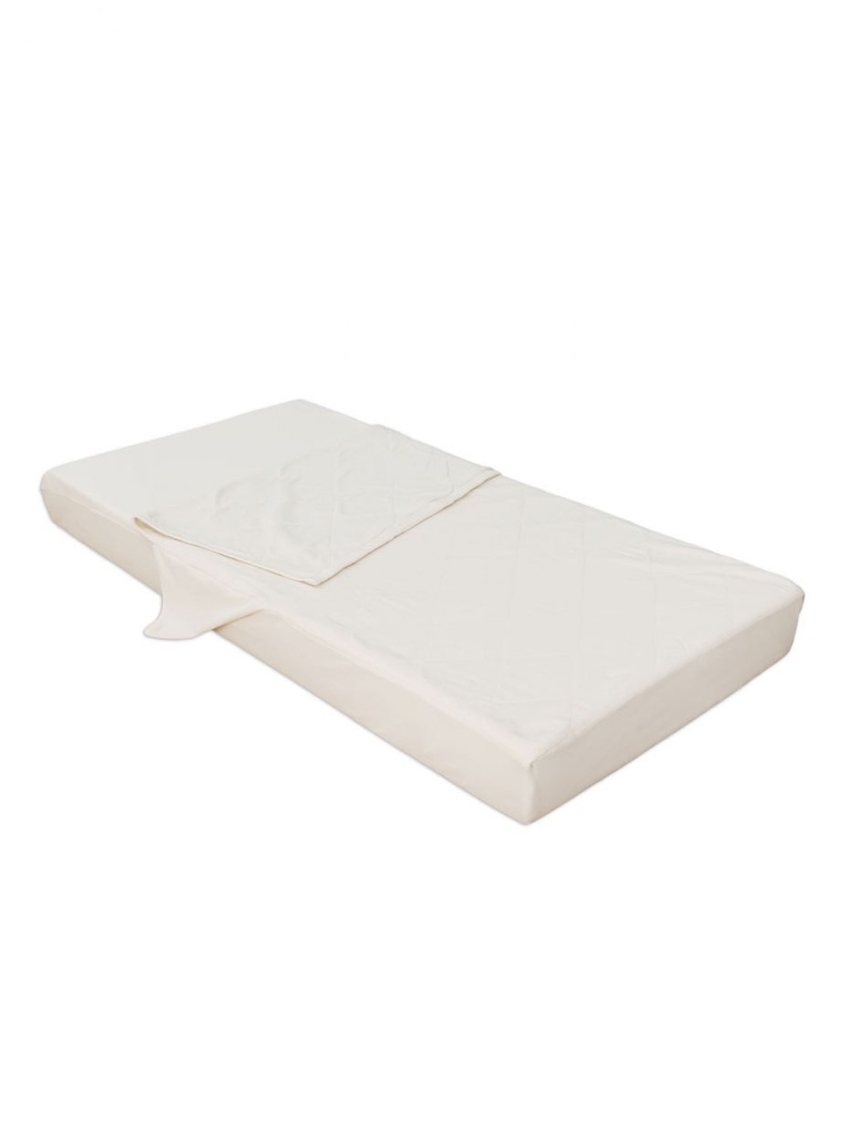 [1675] Lot de 2 combi-draps en coton bio pour lit bébé 60x120