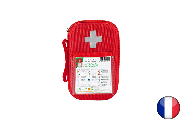 Trousse de secours multirisques compacte pour 1 à 5 personnes