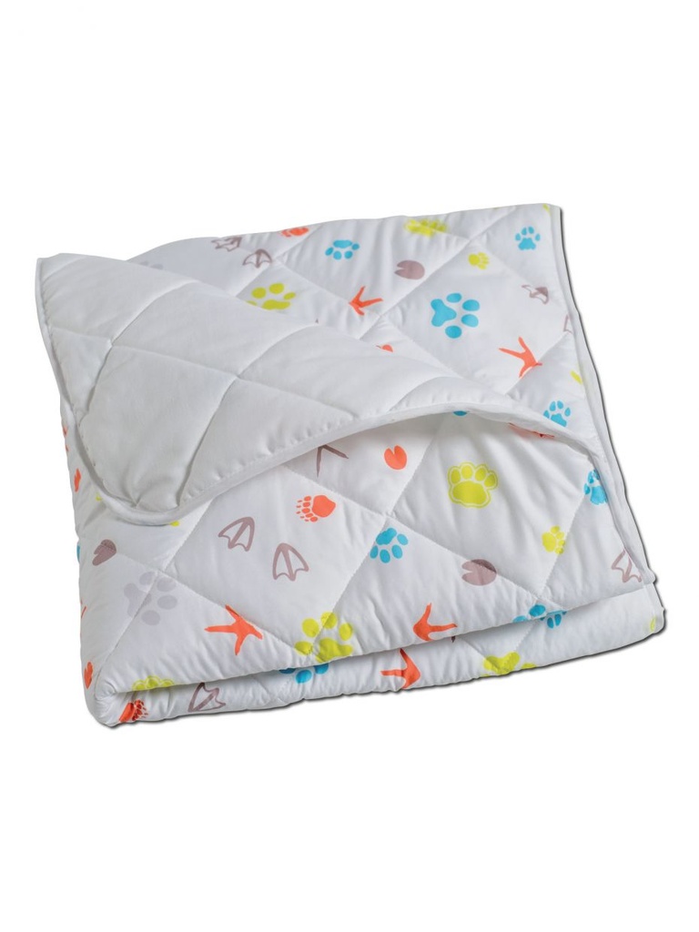 [1703] Couverture d'hiver piquée à motif empreinte 75x120cm, lot de 2