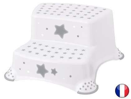 Double marche-pieds antidérapant avec motif étoiles - Lot de 2