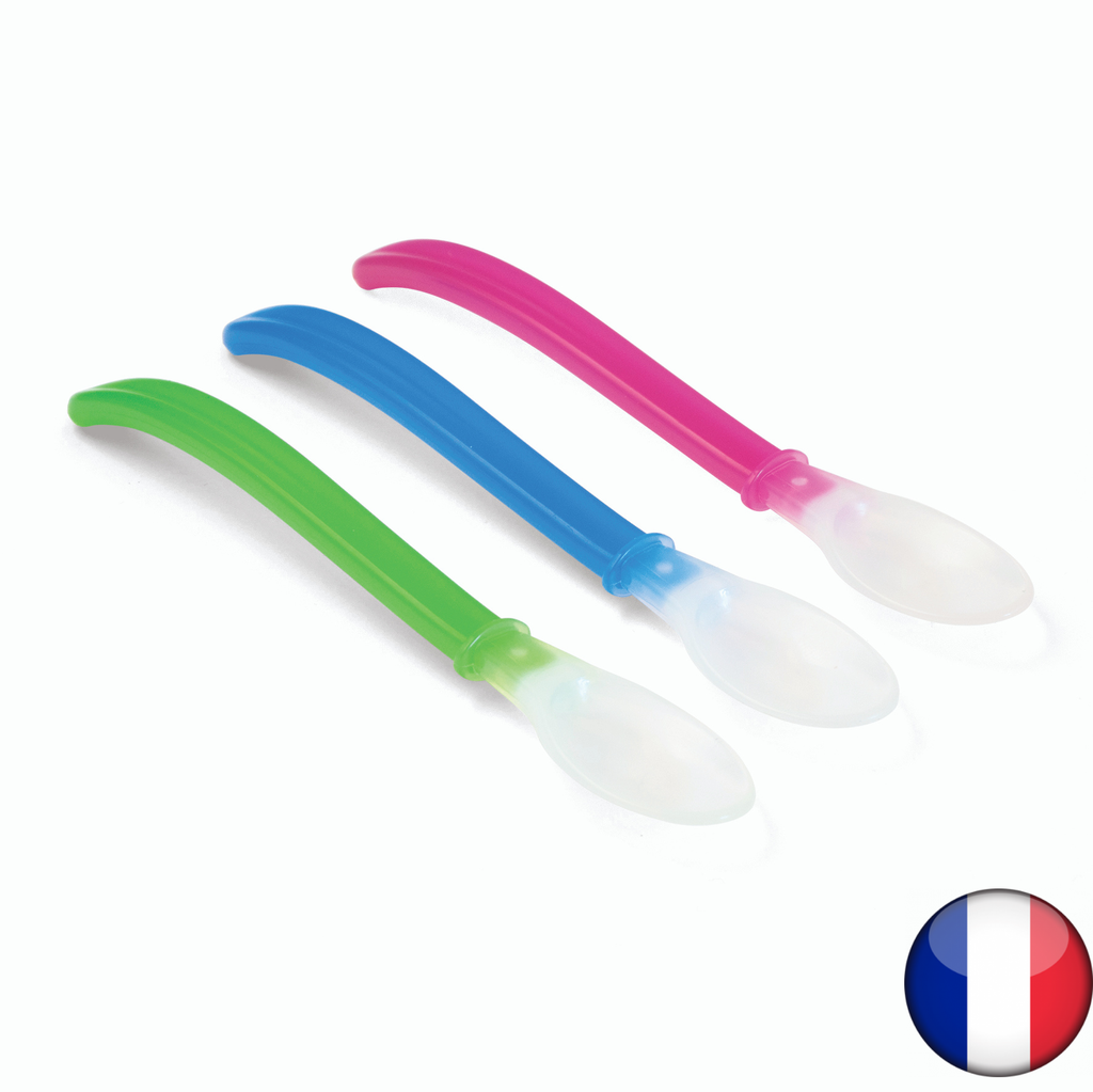 Cuillères à embout souple pour enfants - Lot de 12