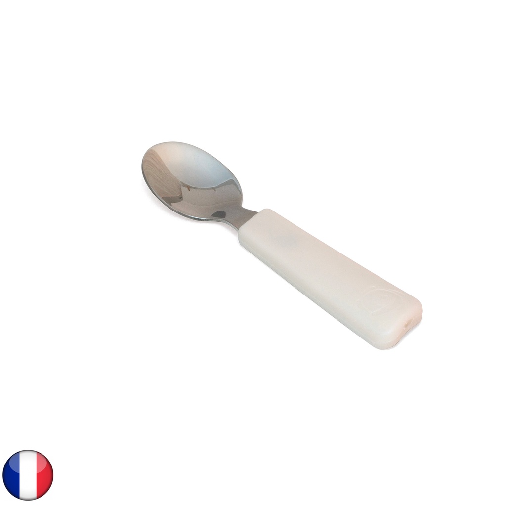 [833] Cuillères ergonomiques en inox avec manche biosourcé - Lot de 12