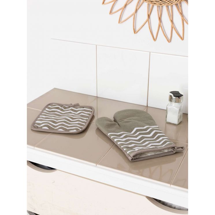 Ensemble gant et manique en coton pour usage professionnel