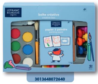 [1042] Coffret créatif pour petits artistes : crayons, pâte à modeler et gouache