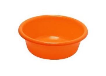 Bassine ronde 4L en polypropylène bleu, lot de 2
