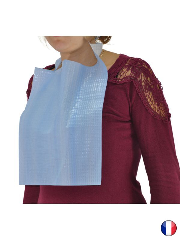 Bavoir enfant ouate polyester, 30x35cm, carton de 500