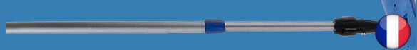 Manche à balai télescopique en aluminium 2x100cm pour usage professionnel