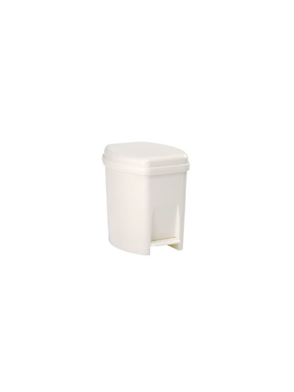 Poubelle à pédale 6L en plastique pour usage professionnel