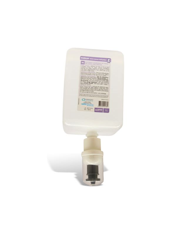 Savon mousse antibactérien pour distributeur manuel, pack de 4