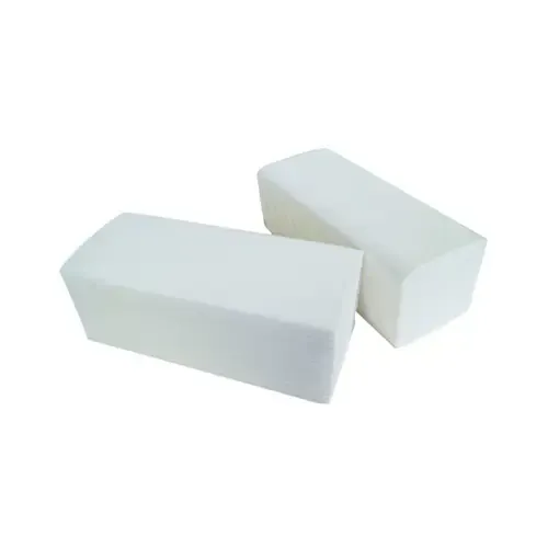 Essuie-mains éco-responsable en ouate de cellulose plié en W, carton de 27 paquets