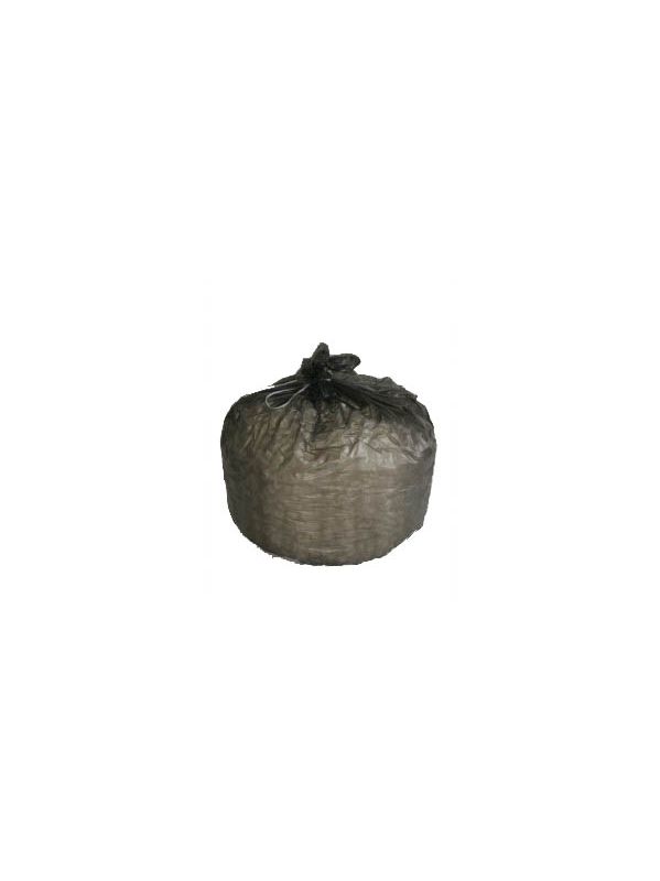 Sac à déchets recyclable 50L noir avec liens coulissants, lot de 5 rouleaux (125 sacs)