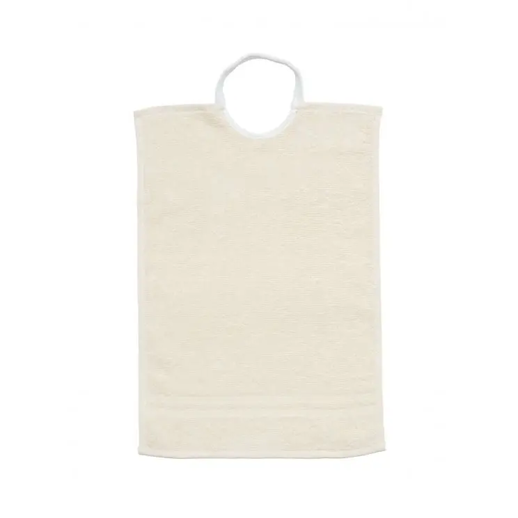 [2288] Bavoir en coton bio avec encolure élastique 35x50cm, lot de 12