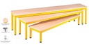 Bancs gigognes pour petite enfance, hauteurs d'assises T0, T2 et T4