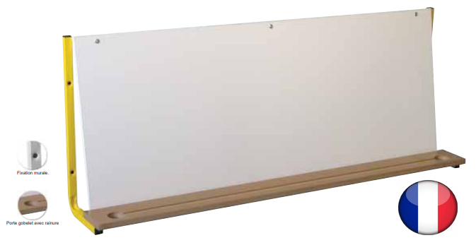 [2363] Chevalet mural scriptible 150x60cm pour espaces éducatifs