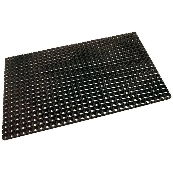 [1406] Tapis d'entrée caillebotis en caoutchouc robuste 1mx1,5m
