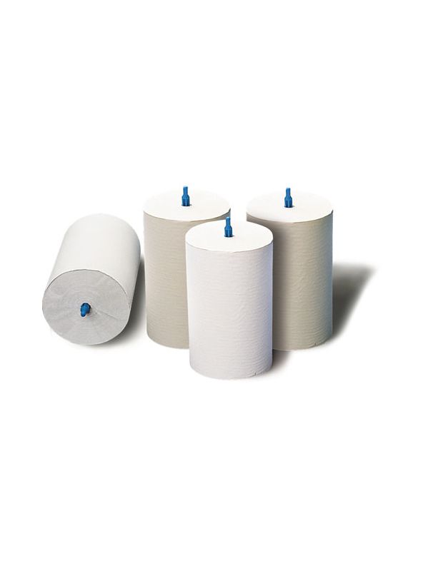6 Rouleaux essuie-mains blanc 165m 2 plis pour distributeur autocut mini