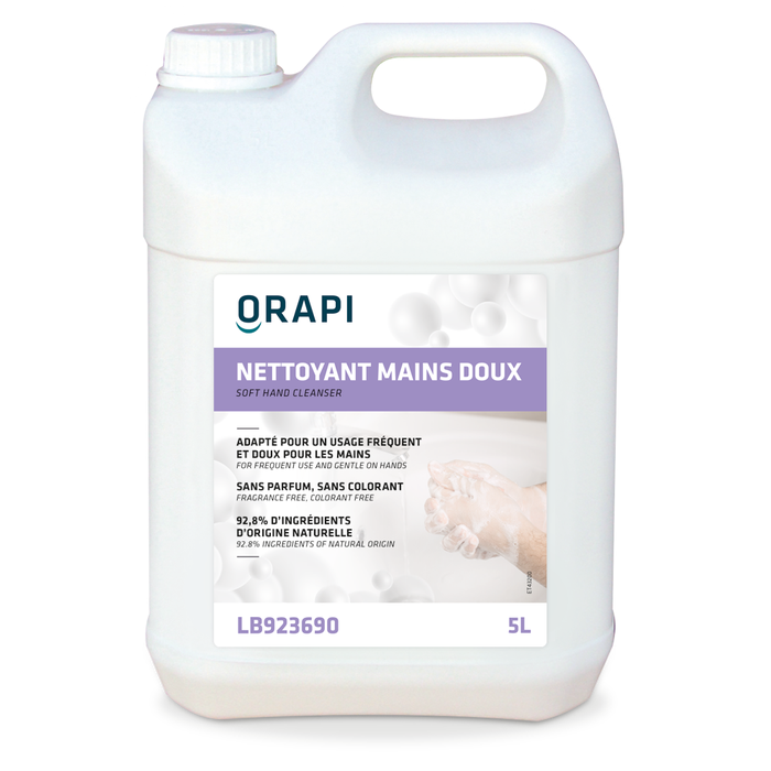 Savon doux écologique pour peaux sensibles, bidon de 5L