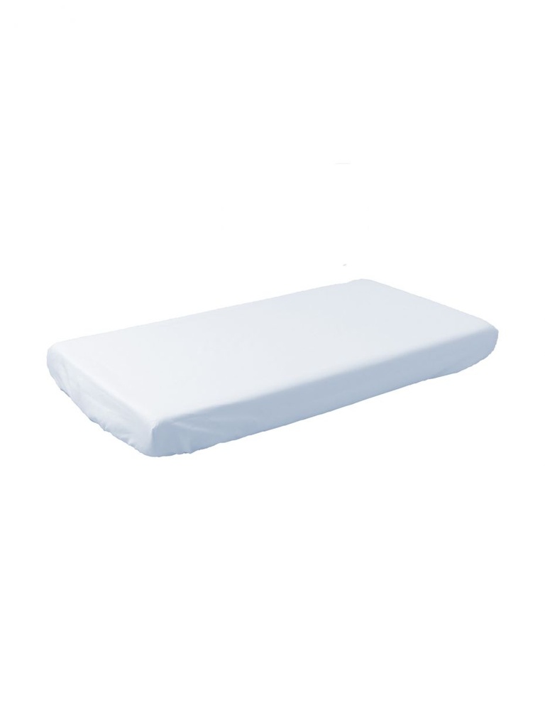 Drap housse en coton blanc 60x120cm, lot de 2