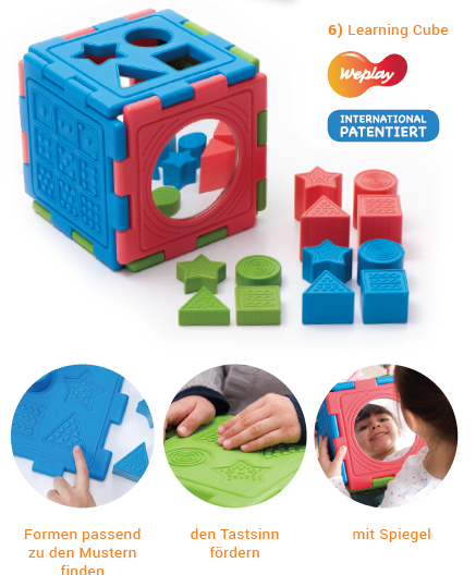 Cube à formes à encastrer pour développement sensoriel