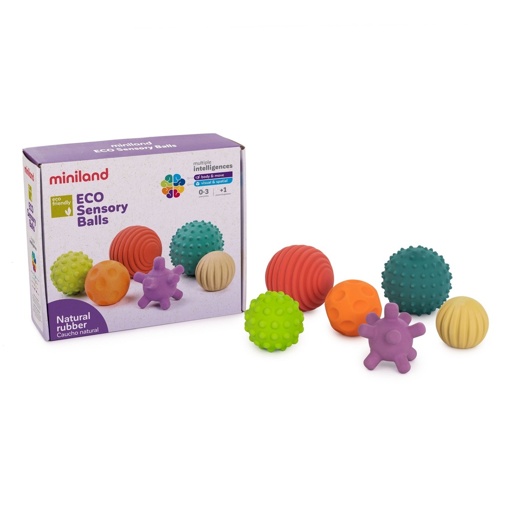 Ensemble de balles sensorielles en caoutchouc naturel pour nourrissons