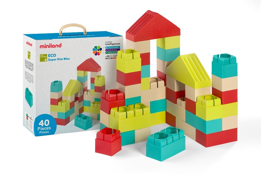 [3194] Blocs de construction écologiques en bioplastique - Lot de 40 pièces