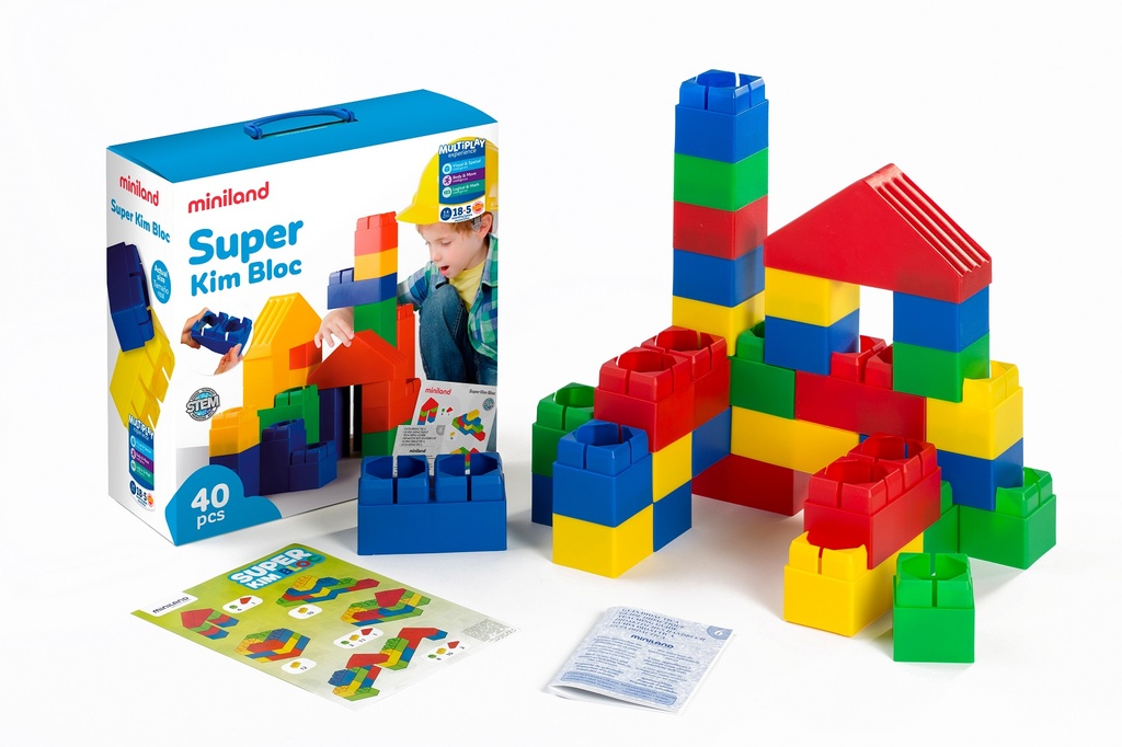 Cubes de construction maxi format pour développement moteur et visuel