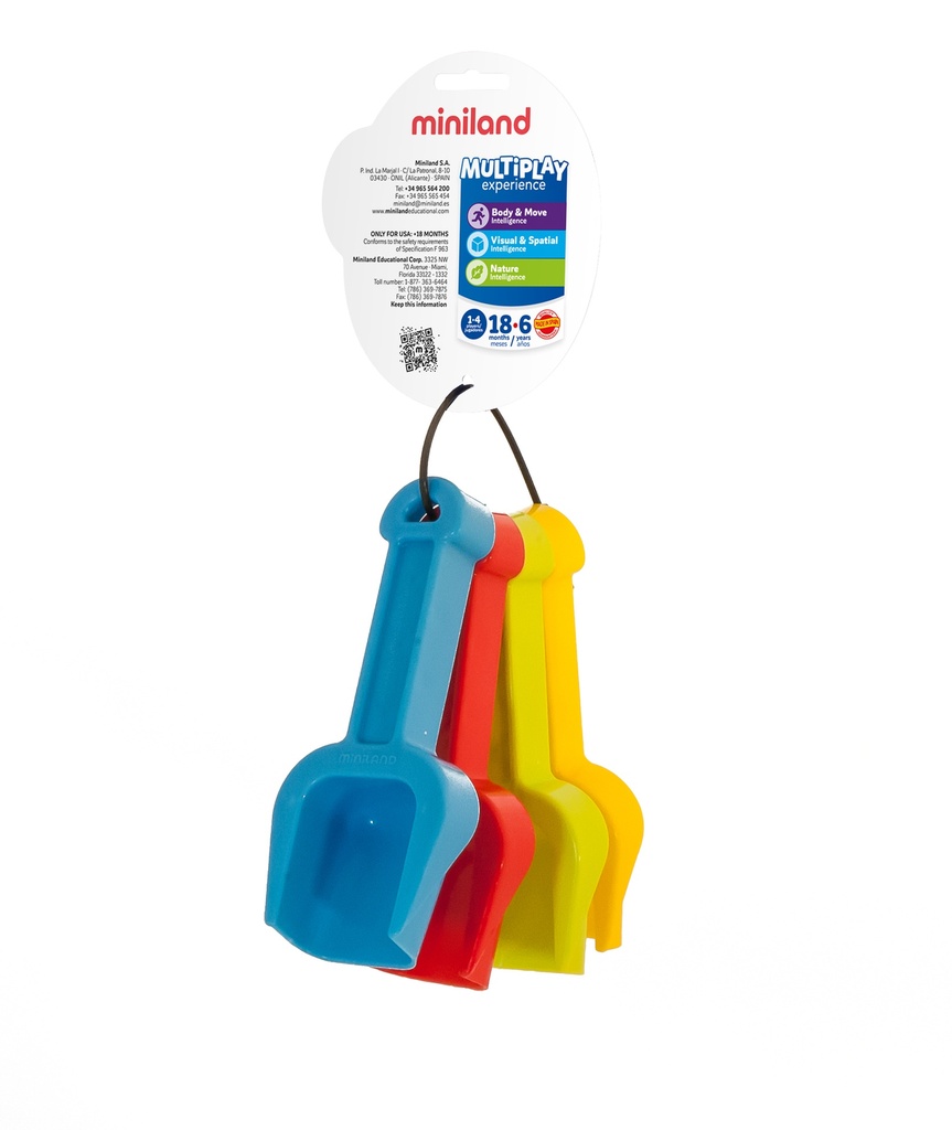 Pelles pour jeux de sables et de jardinage, Lot de 4