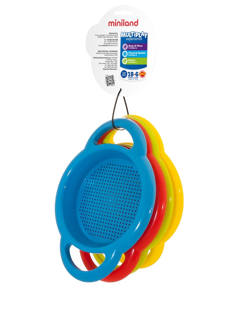 [3209] Set de 4 tamis pour jeux de sable et neige, usage collectif