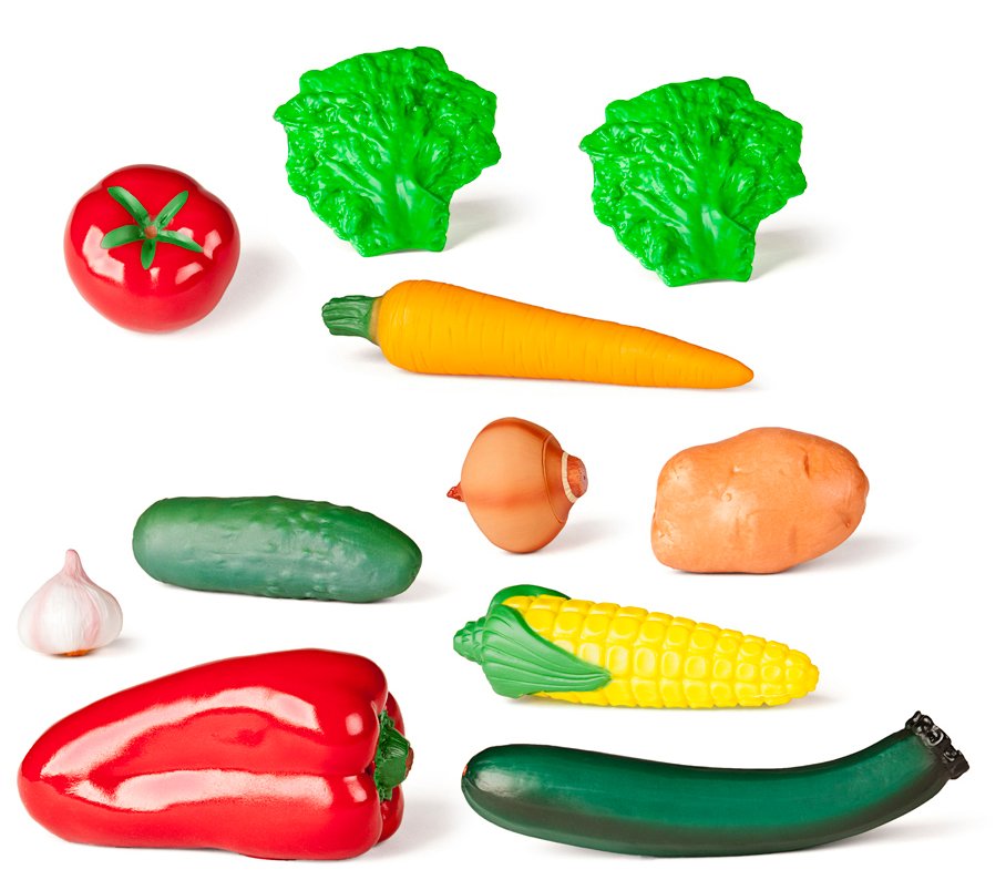 [1693] Panier de Légumes en Jouet - 11 Pièces pour Enfants 3-9 ans
