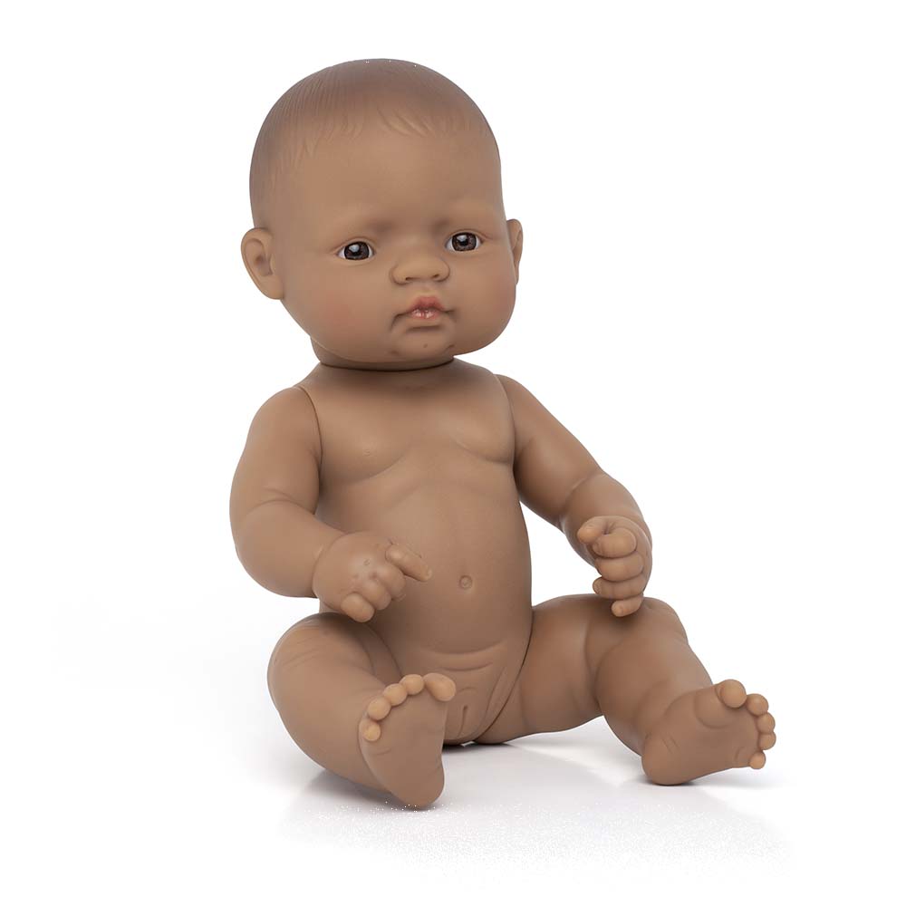 Poupée ethnique premier âge 32cm, fille type hispanique