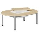 Table ovale crèche et maternelle - Taille 0 - 190x90cm