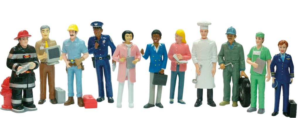 Figurines des métiers, 11 personnages (à partir de 3 ans)