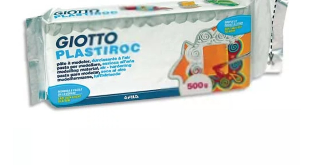 [3423] Pâte à modeler autodurcissante - Pain de 500g Blanc