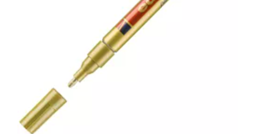Marqueur peinture couleur or, pointe fine 1-2 mm, lot de 2