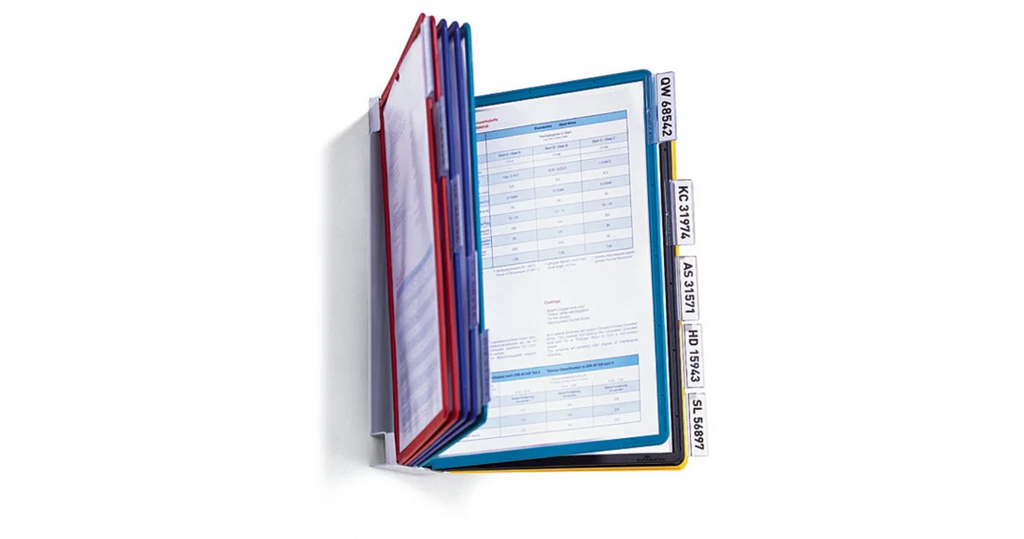 [3462] Support mural avec 10 pochettes et onglets d'indexation