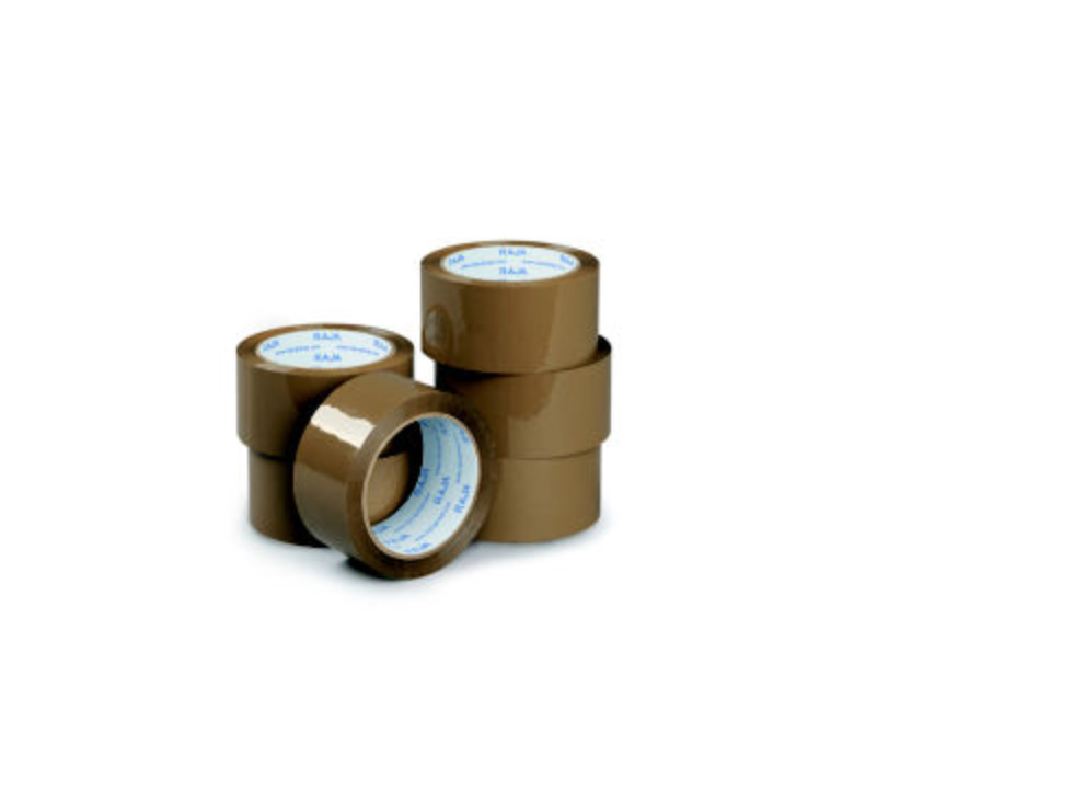 Ruban adhésif d'emballage pour colis jusqu'à 20 kg, 48 mm x 66 m, lot de 6