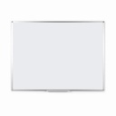 Tableau blanc émaillé - L.120 x H.90 cm - Magnétique - Cadre Aluminium