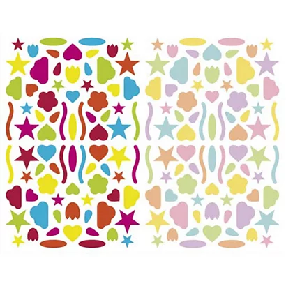 Planches de Gommettes Multiformes et Multicolores pour Activités Créatives