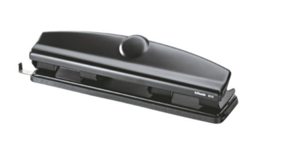 Perforateur 4 trous pour 10 feuilles, couleur noire