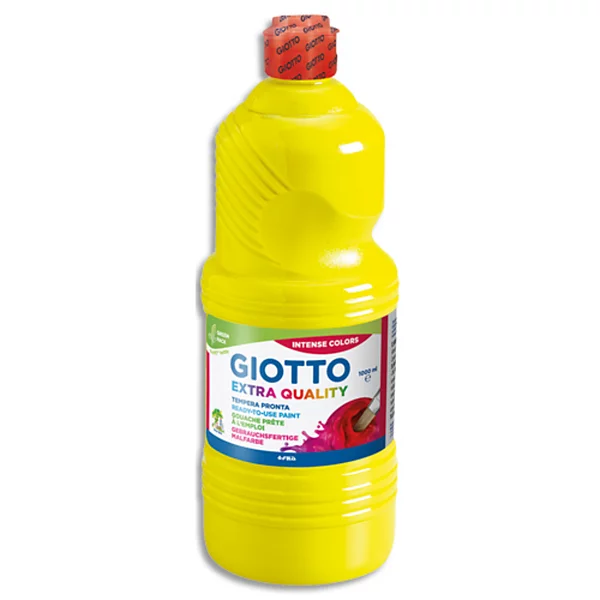 [3614] Peinture Gouache liquide jaune primaire, flacon 1 litre