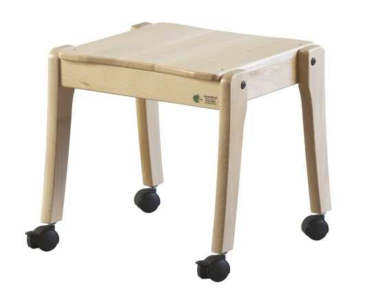 [3741] Tabouret mobile sur roulettes pour les professionnels de crèche