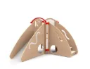 Structure de jeu "mini escapade" en angle pour enfants avec toboggan intégré