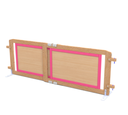 Barrière double coulissante pour délimitation d'espaces petite enfance